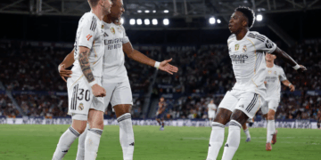 Real Madrid stay perfect as Mbappé braces and Mastantuono scores first goal